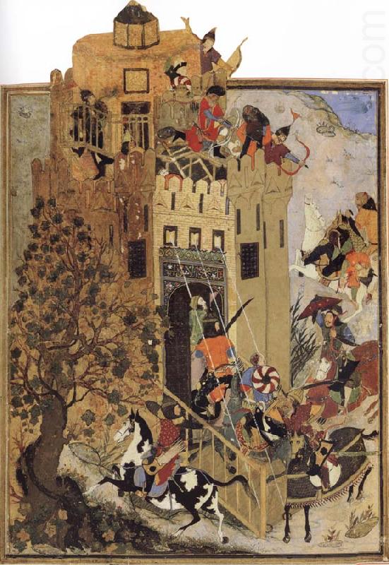 Attack against the fort of Urganj, Sharafuddin Yazdi